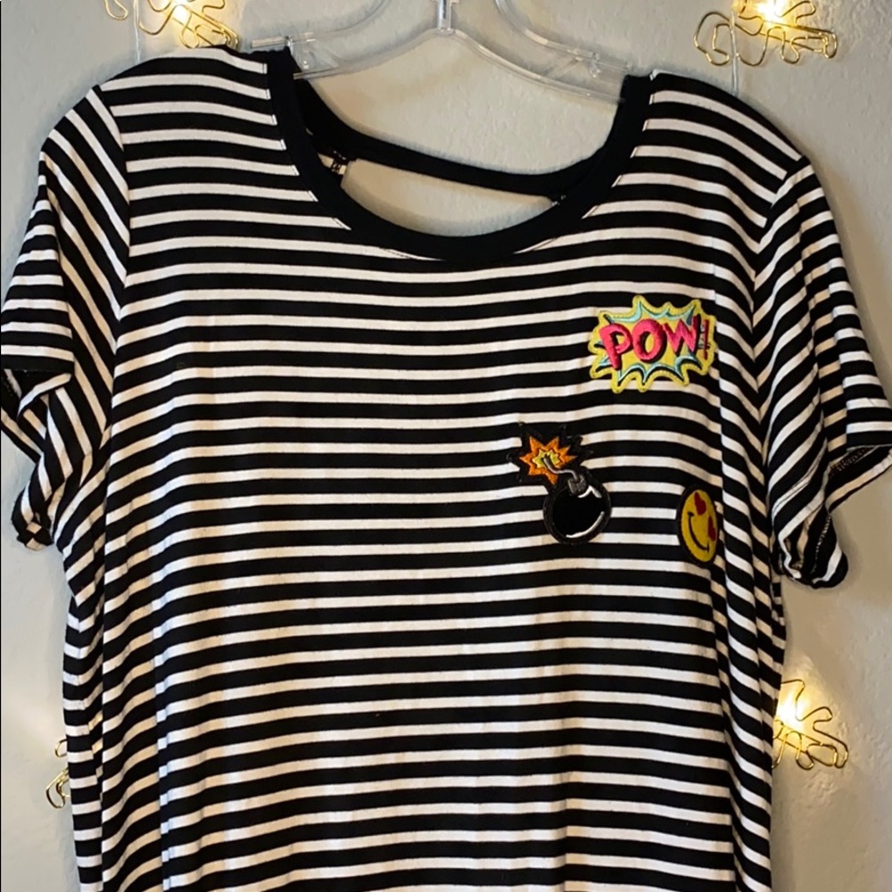Black & white striped dress